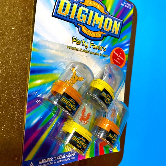 DIGITAL DIGIMON MONSTERS VTG 2000 NWT PARTY FAVORS 4 ROLLING STAMPERS 4 PUZZLES - Picture 7 of 10